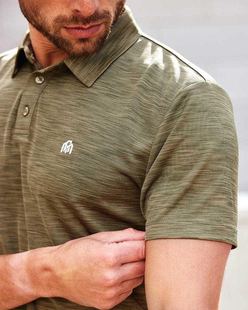 Performance Polo - Branded-Olive Green-Macro--Alex---M