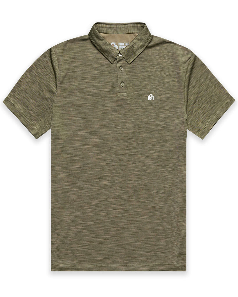 Performance Polo - Branded-Olive Green-Mock--Alex---M