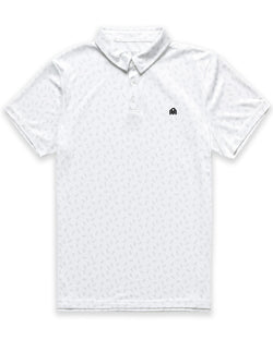Performance Polo - Branded-White Dashes-Mock--Alex---M