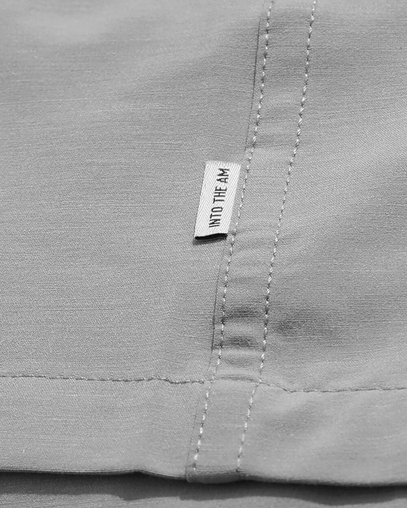 Long Sleeve Button Up-Grey-Macro 2