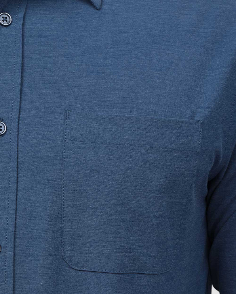 Long Sleeve Button Up-Cool Blue-Detail4