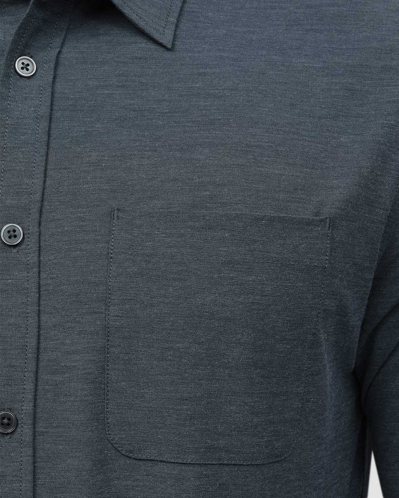 Long Sleeve Button Up-Navy-Detail4
