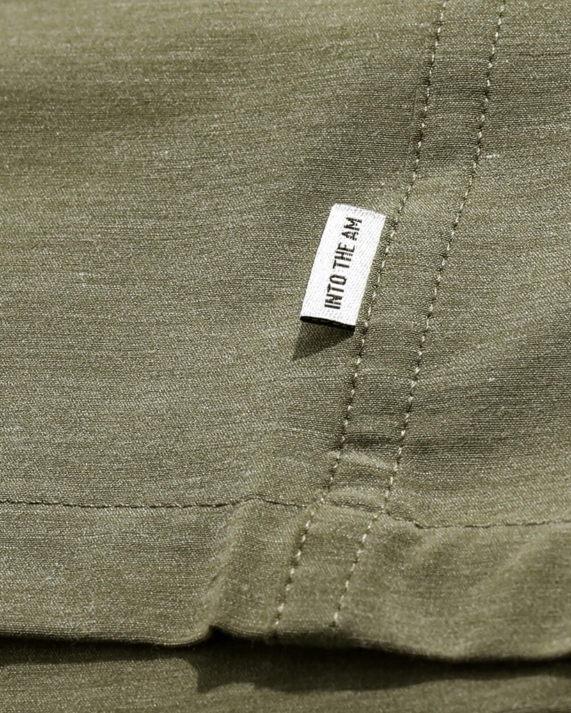 Long Sleeve Button Up-Olive Green-Detail 3