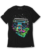 Cosmic Beats Tee-Black-Regular-Mock--Model---L