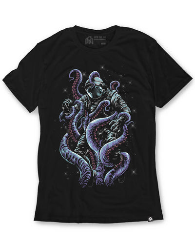 Cosmic Coil Glow-in-the-Dark Tee-Black-Regular-Mock--Model---L