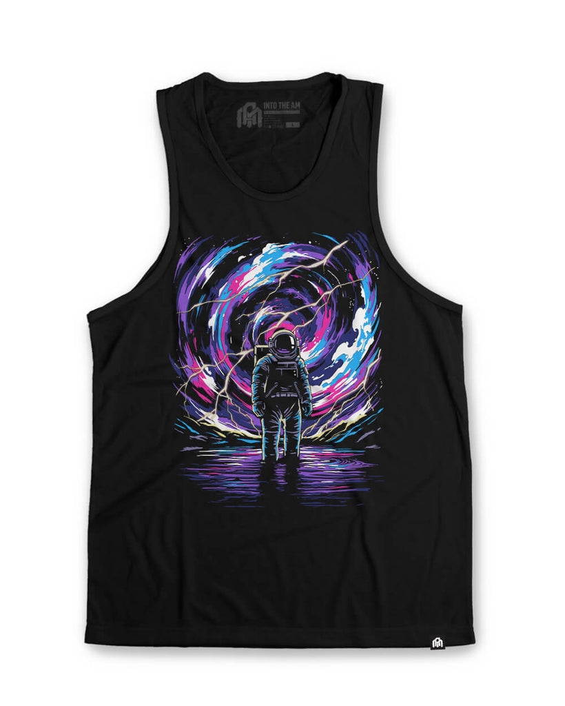 Cosmic Surge Tank-Black-Regular--Mock---Model