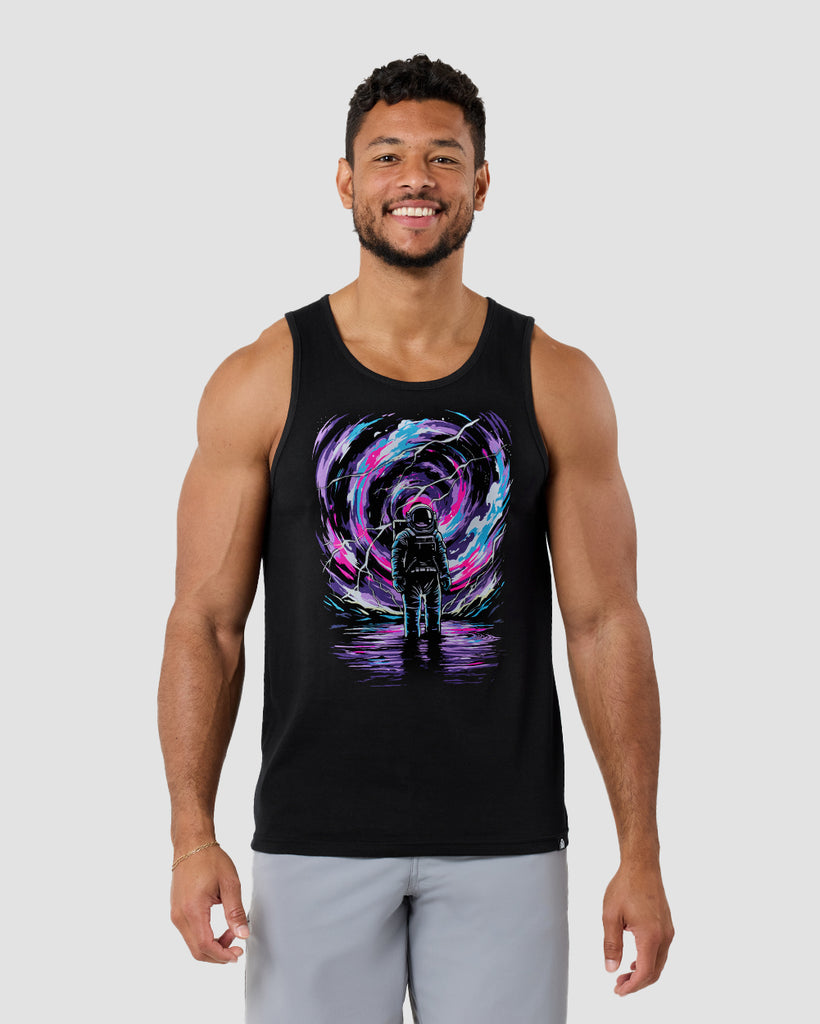 Cosmic Surge Tank-Black-Regular-Front--Nico---L