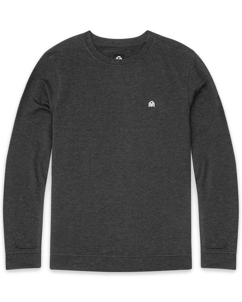 Crewneck Sweatshirt - Branded-Charcoal-Front