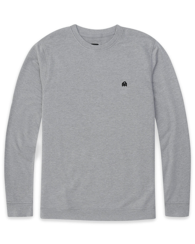 Crewneck Sweatshirt - Branded-Grey-Front