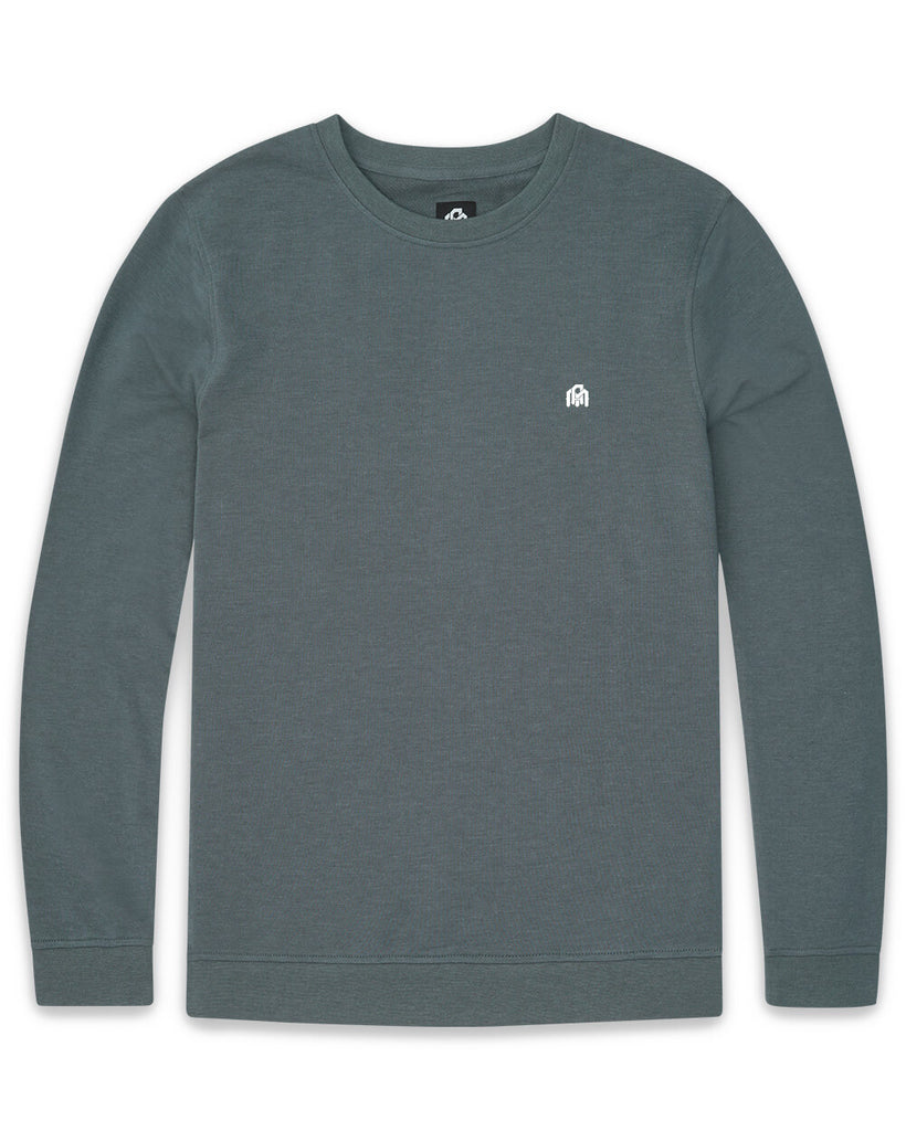 Crewneck Sweatshirt - Branded-Indigo-Front