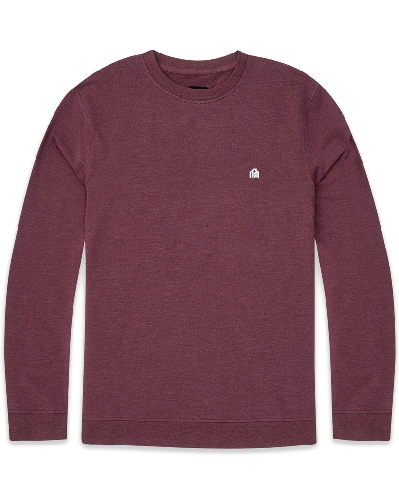 Crewneck Sweatshirt - Branded-Maroon-Front