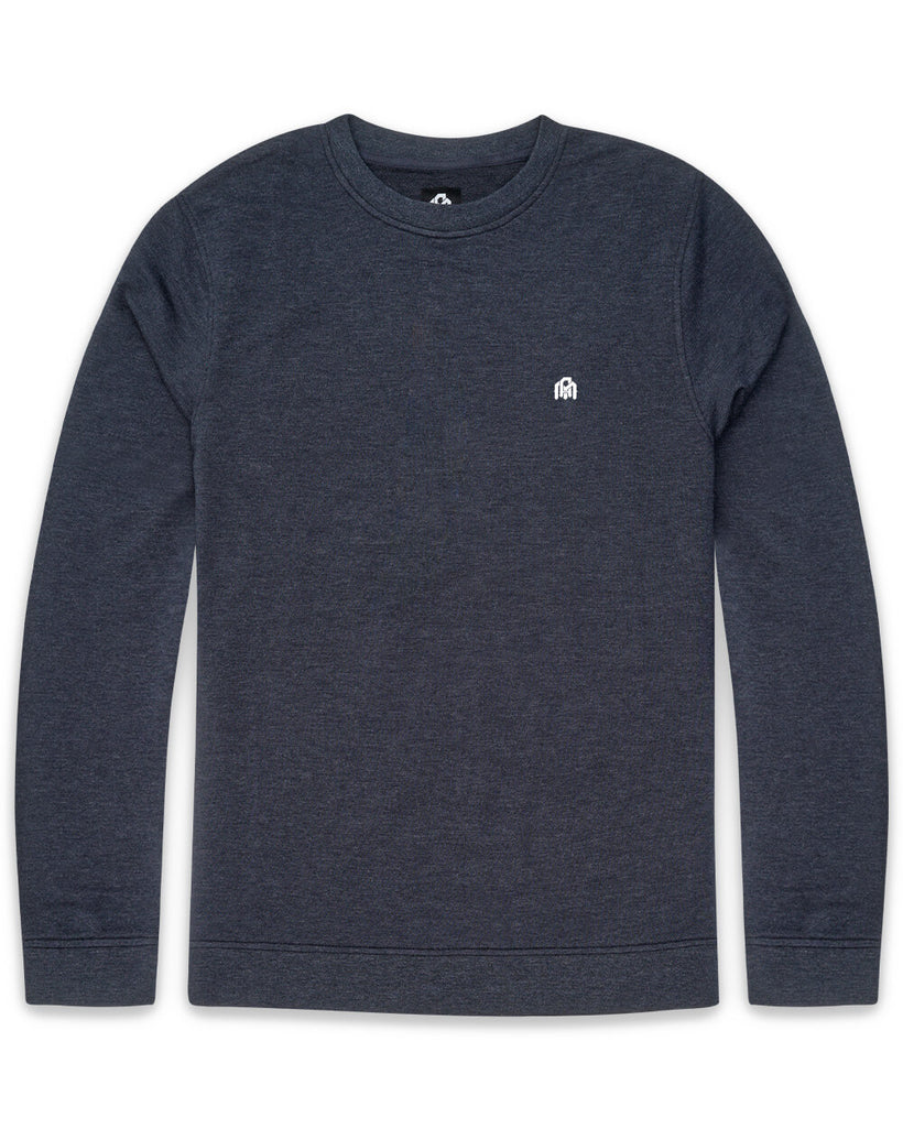 Crewneck Sweatshirt - Branded-Navy-Front