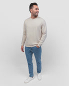 Crewneck Sweatshirt - Non-Branded-Beige-Full--Zach---L