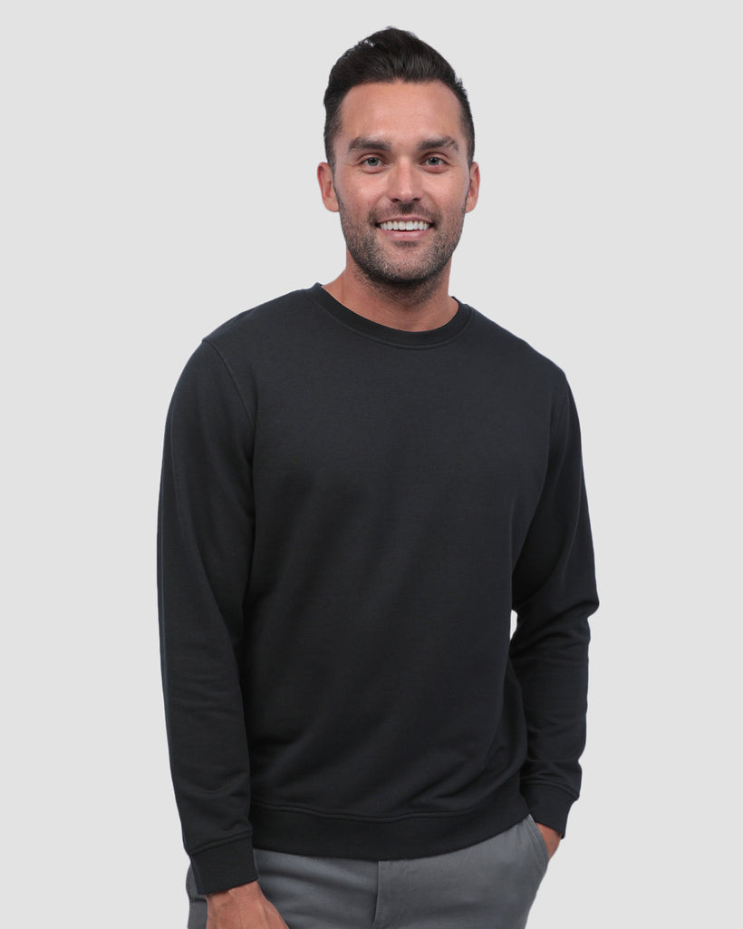 Crewneck Sweatshirt - Non-Branded-Black-Front--Zach---L