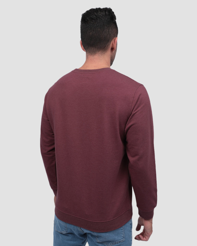 Crewneck Sweatshirt - Non-Branded-Maroon-Back--Zach---L