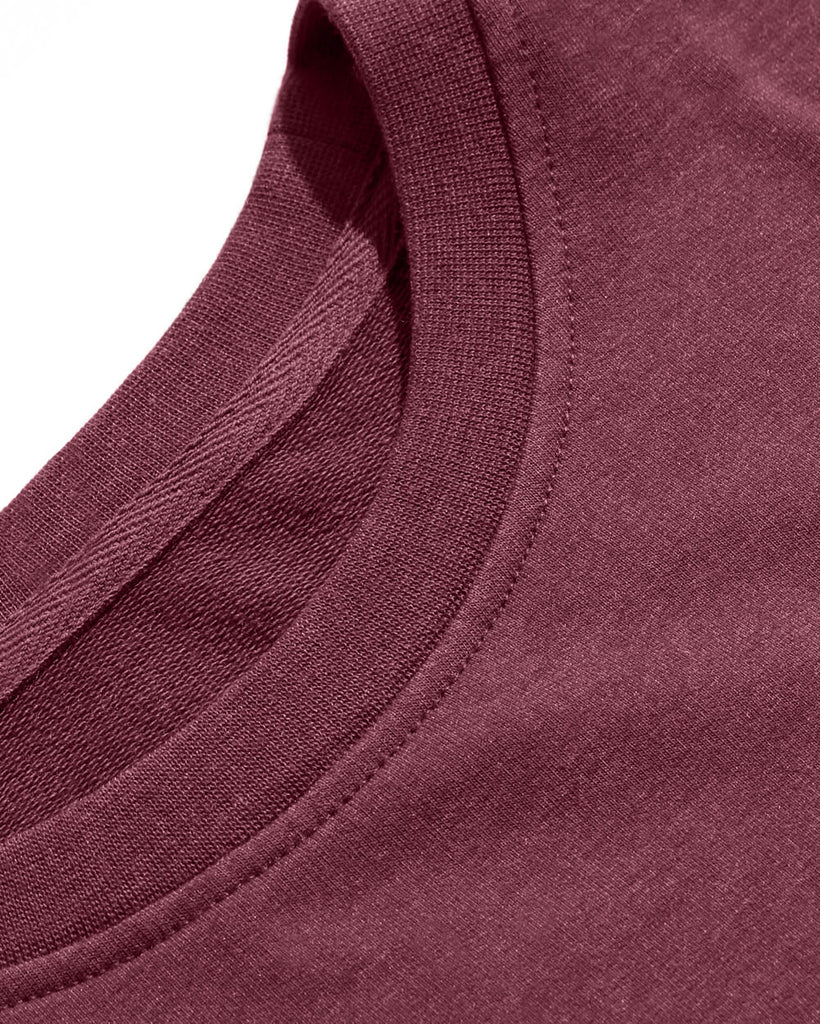 Crewneck Sweatshirt - Non-Branded-Maroon-Detail