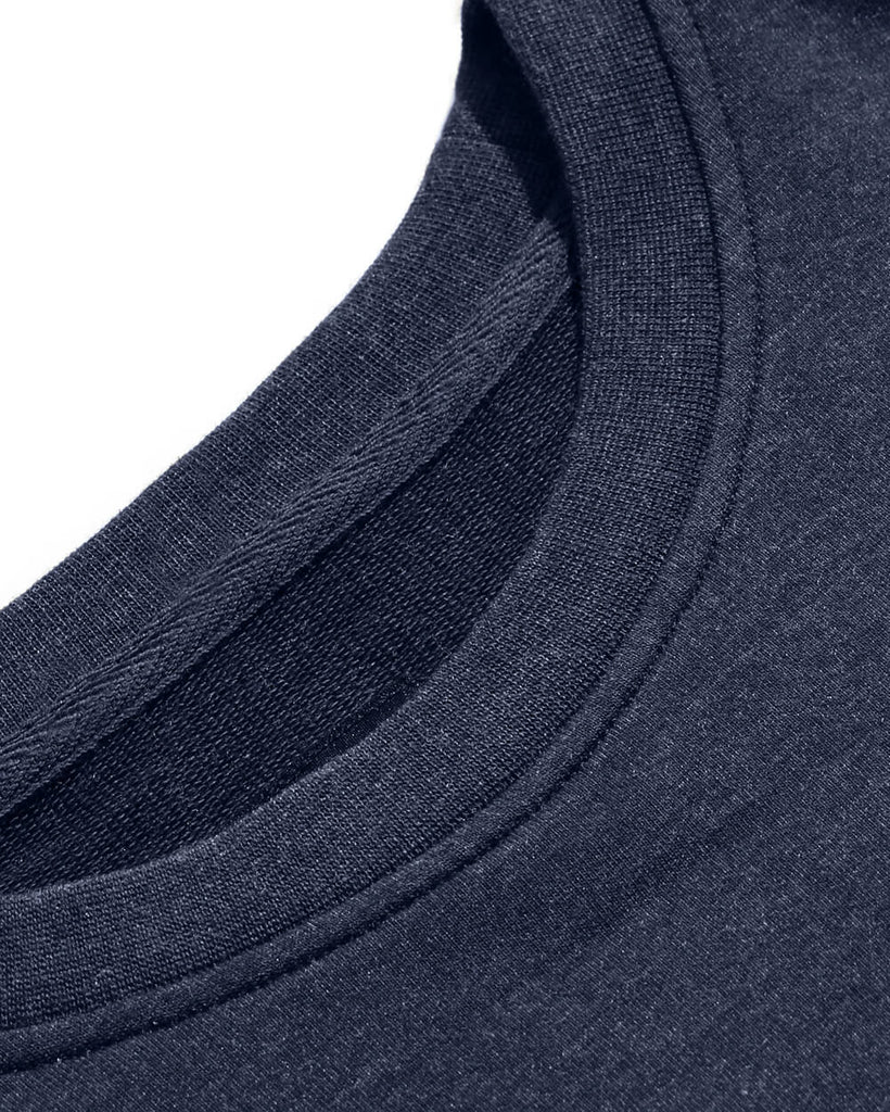 Crewneck Sweatshirt - Non-Branded-Navy-Detail