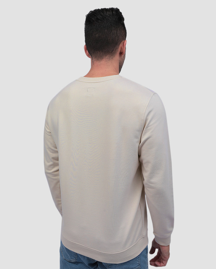 Crewneck Sweatshirt - Branded-Beige-Back--Zach---L