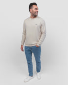 Crewneck Sweatshirt - Branded-Beige-Full--Zach---L