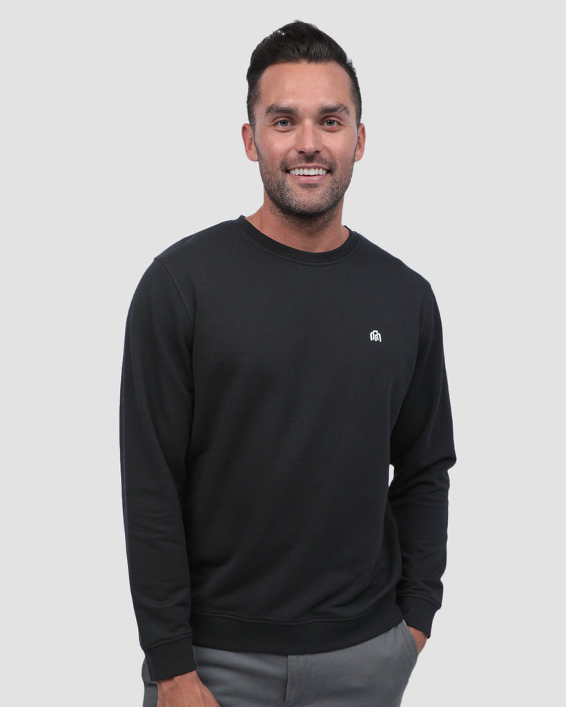 Crewneck Sweatshirt - Branded-Black-Front--Zach---L