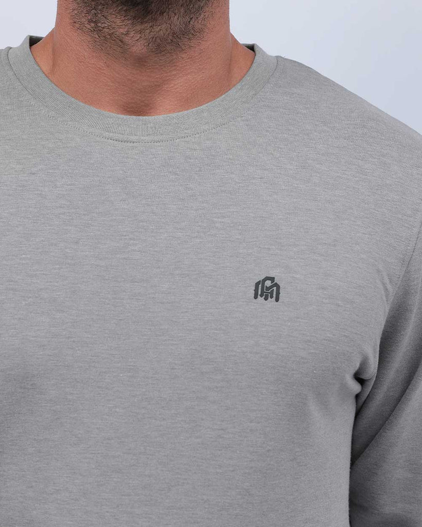 Crewneck Sweatshirt - Branded-Grey-Detail