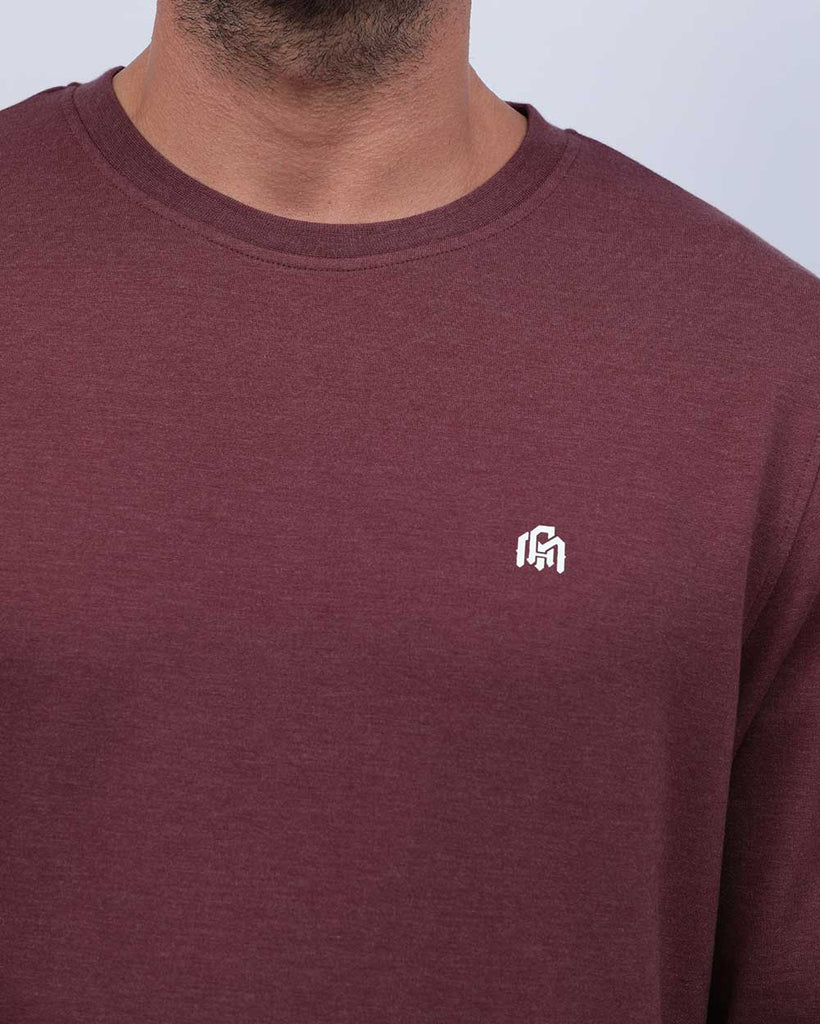 Crewneck Sweatshirt - Branded-Maroon-Detail