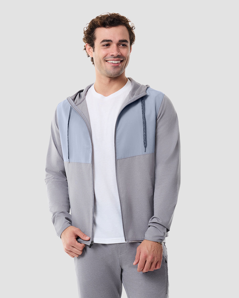Daybreak Performance Jacket - Non-Branded-Grey-Regular-Front--Model---L