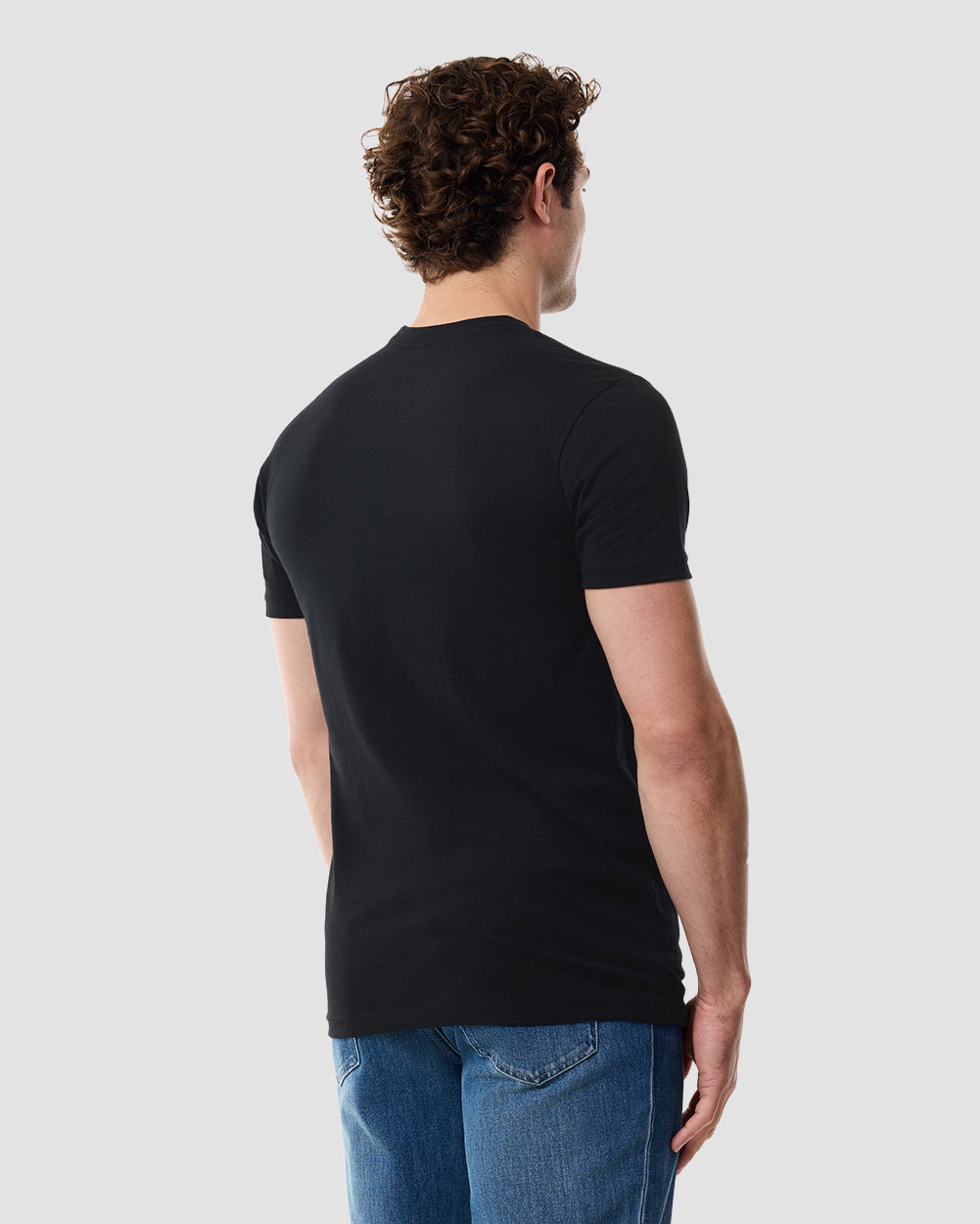 Dead Current Tee-Charcoal-Black-Back--Model---L