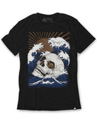 Dead Current Tee-Charcoal-Black-Mock--Model---L