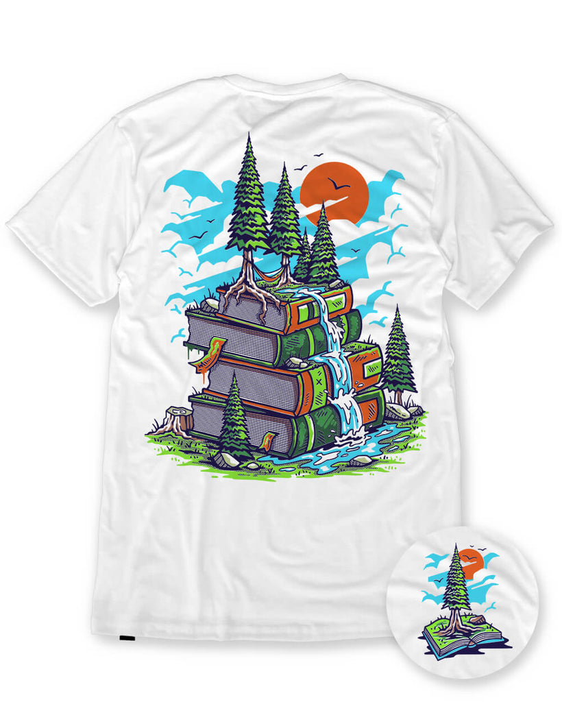 Enchanted Pages Tee-White-Front