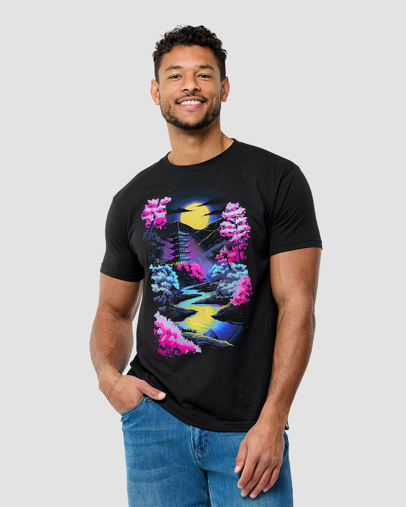Enchanted Bloom Tee-Black-Regular-Front--Nico---L