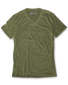 V-Neck Tee - Non-Branded-Olive Green-Mock--Model---M-Regular