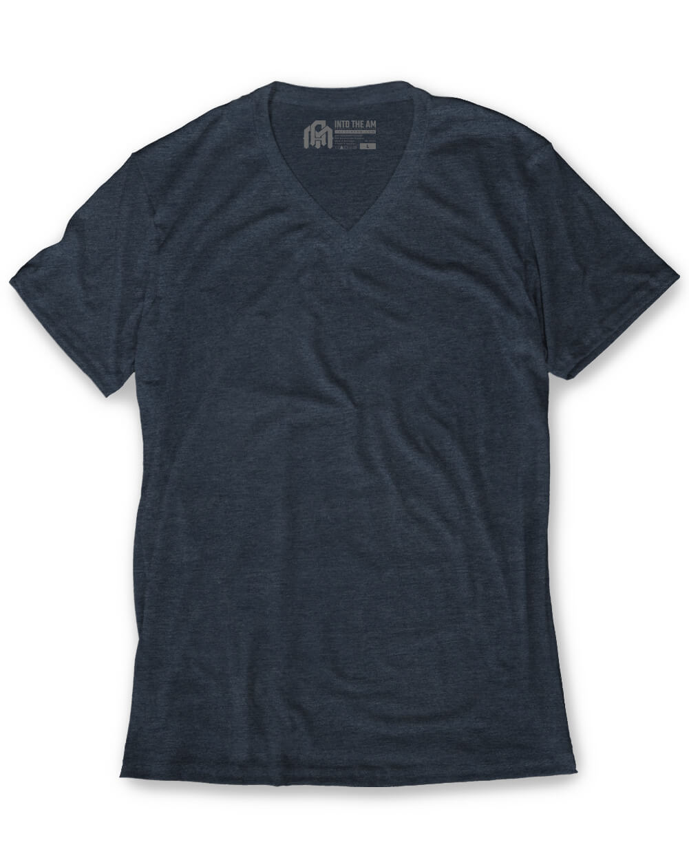 V-Neck Tee - Non-Branded-Navy-Mock--Model---M-Regular