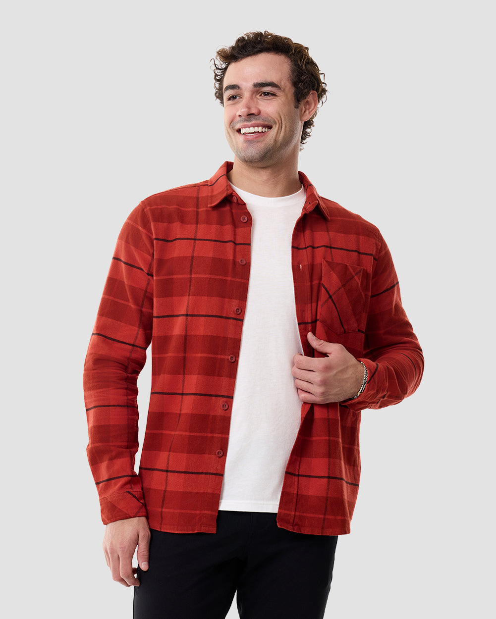 Fairbanks Flannel-Dark Red-Regular-Front2--Chase---M