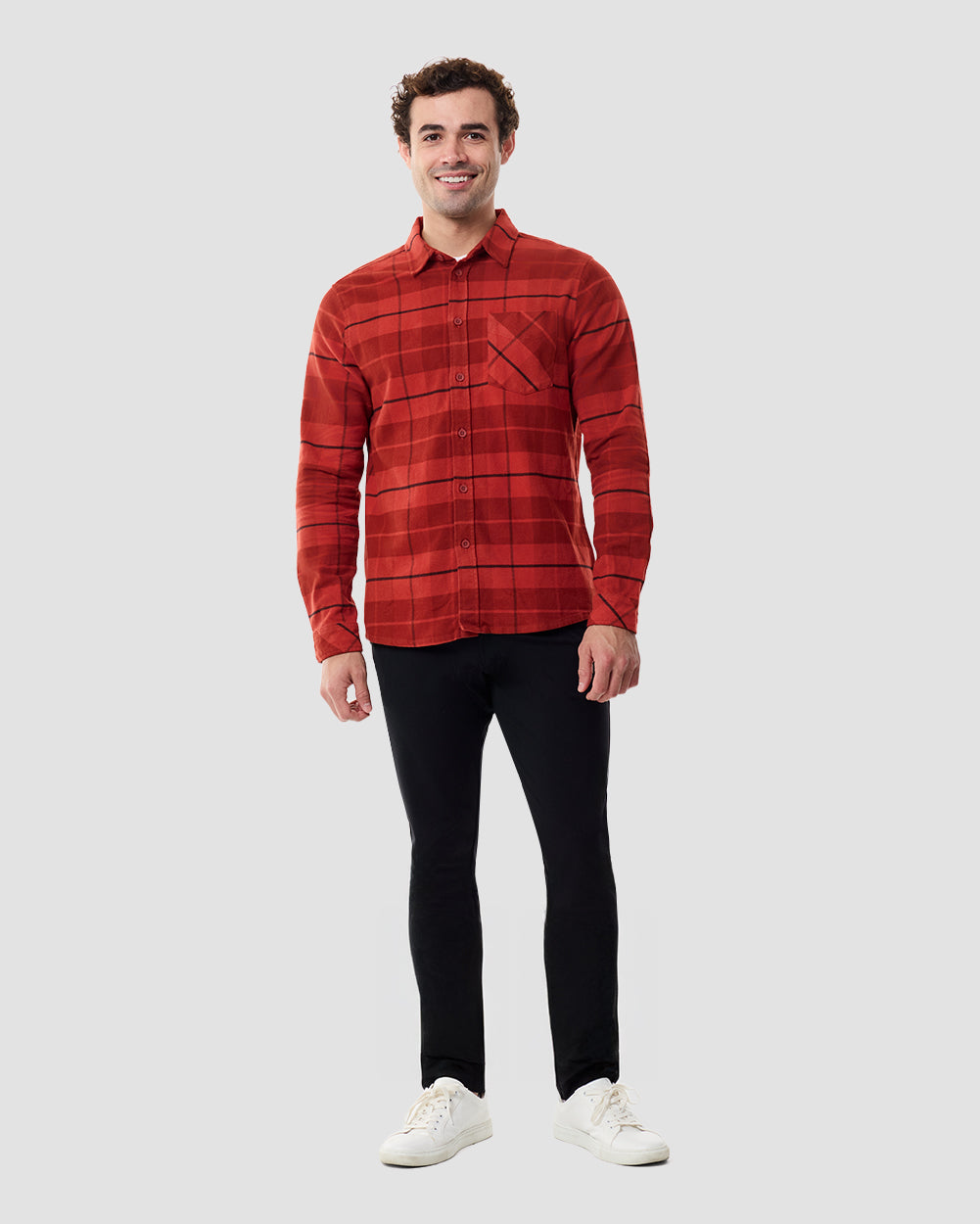 Fairbanks Flannel-Dark Red-Regular-Full--Chase---M