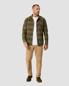 Fairbanks Flannel-Dark Olive-Regular-Full2--Zac---L