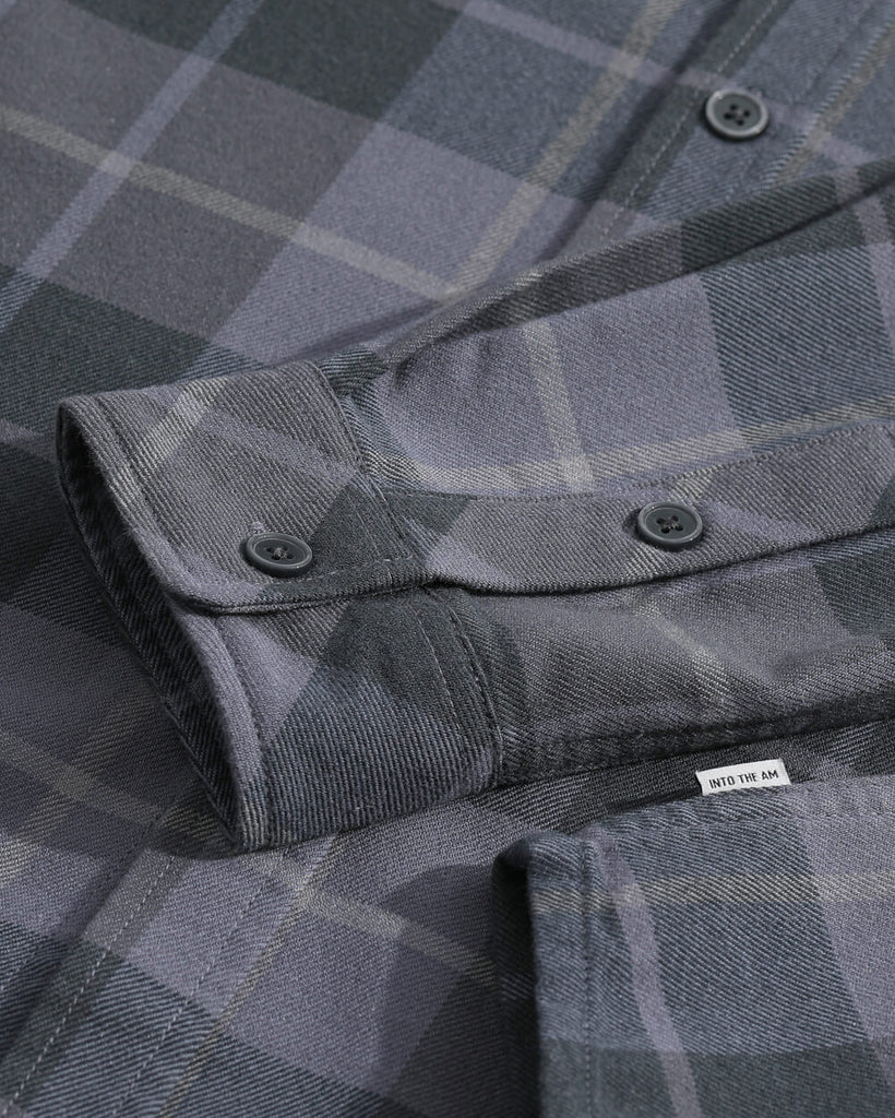 Long Sleeve Flannel-Plaid Indigo-Mock2