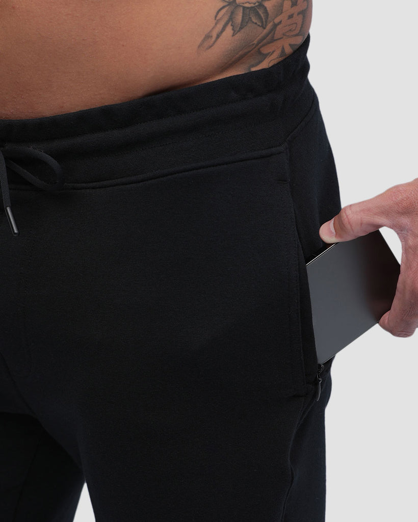 Fleece Joggers - Non-Branded-Black-Detail