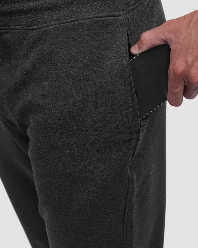 Fleece Joggers - Non-Branded-Charcoal-Detail