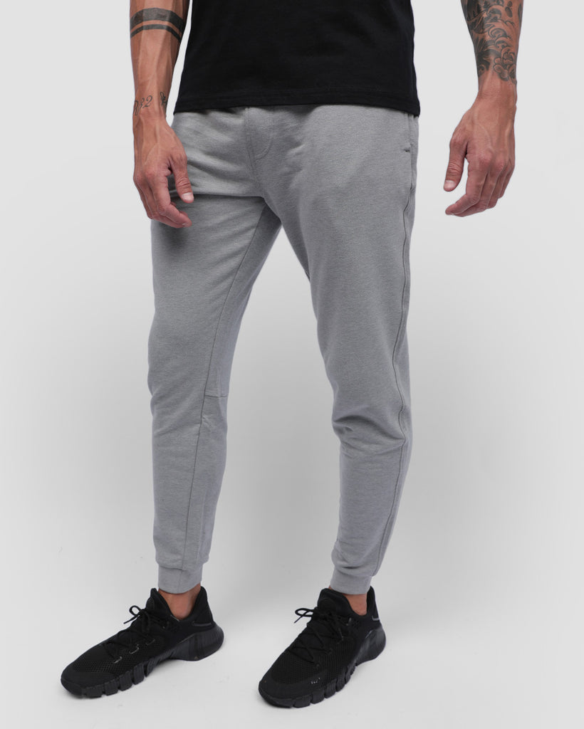 Fleece Joggers - Non-Branded-Grey-Front 1--Zach---L