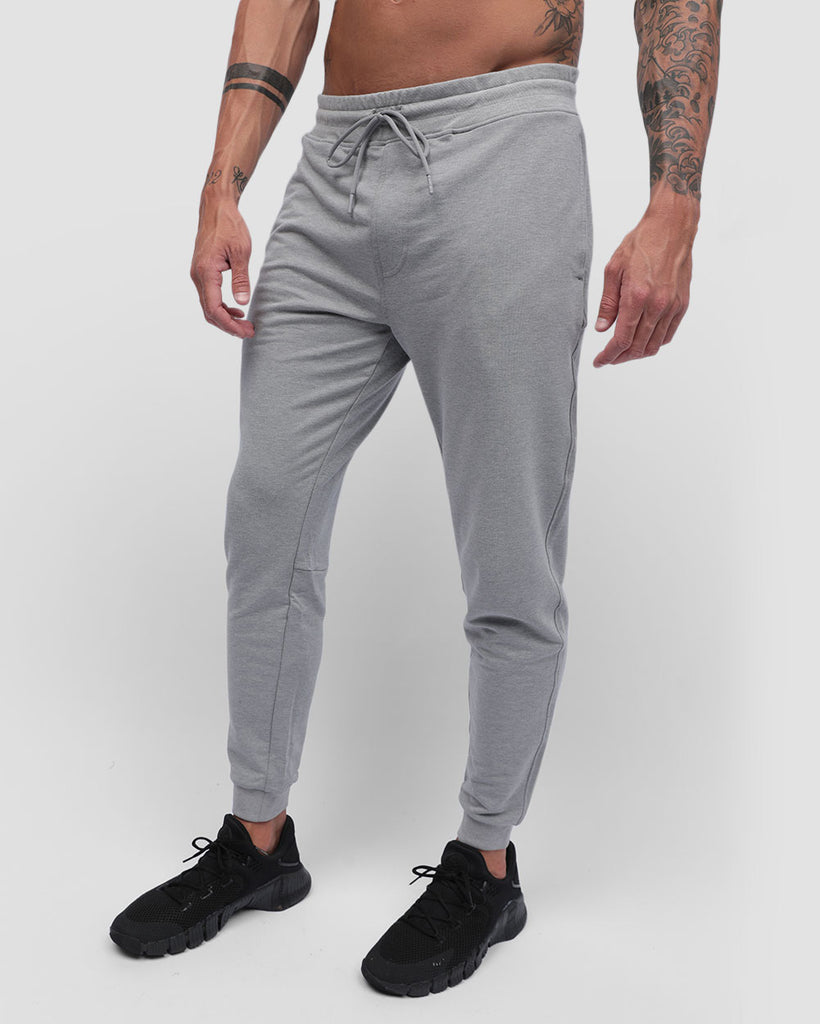 Fleece Joggers - Non-Branded-Grey-Front--Zach---L