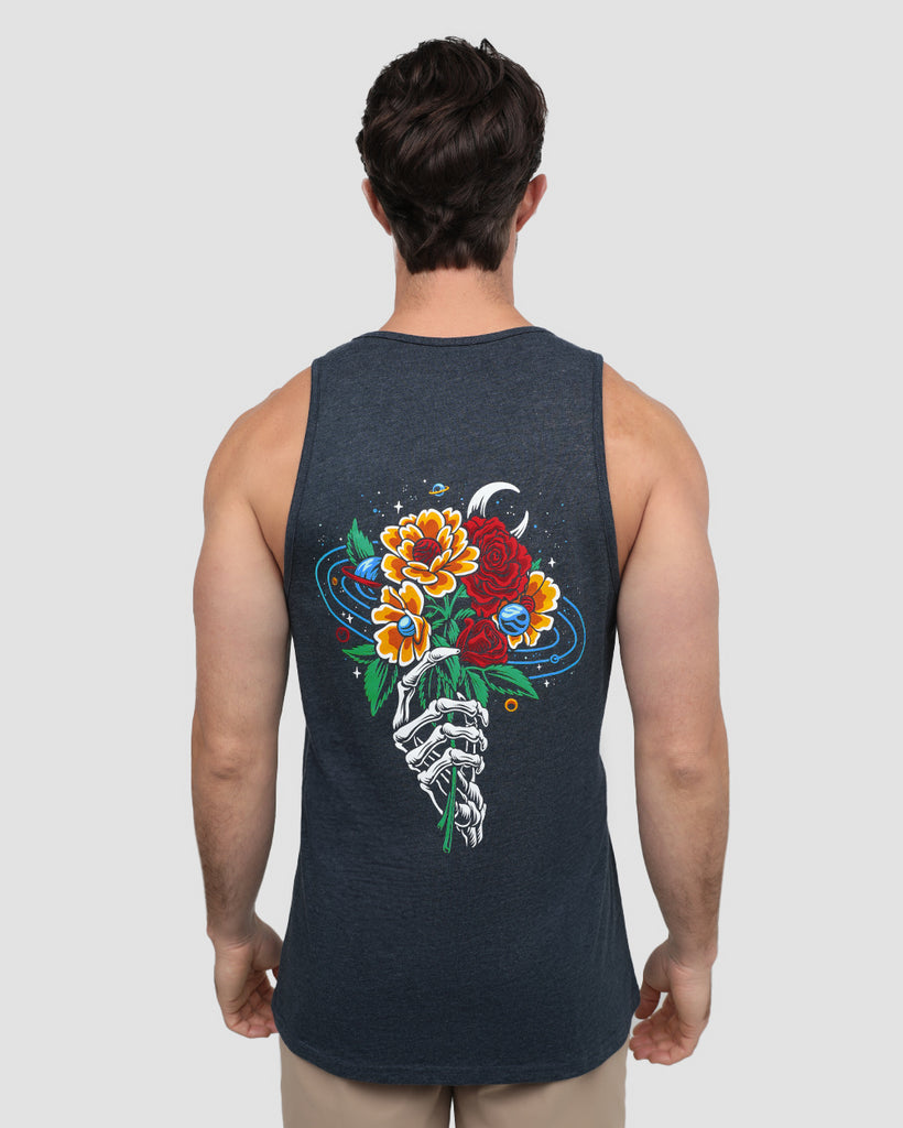 Floral Orbit Tank-Navy-Regular-Back--Alex---M