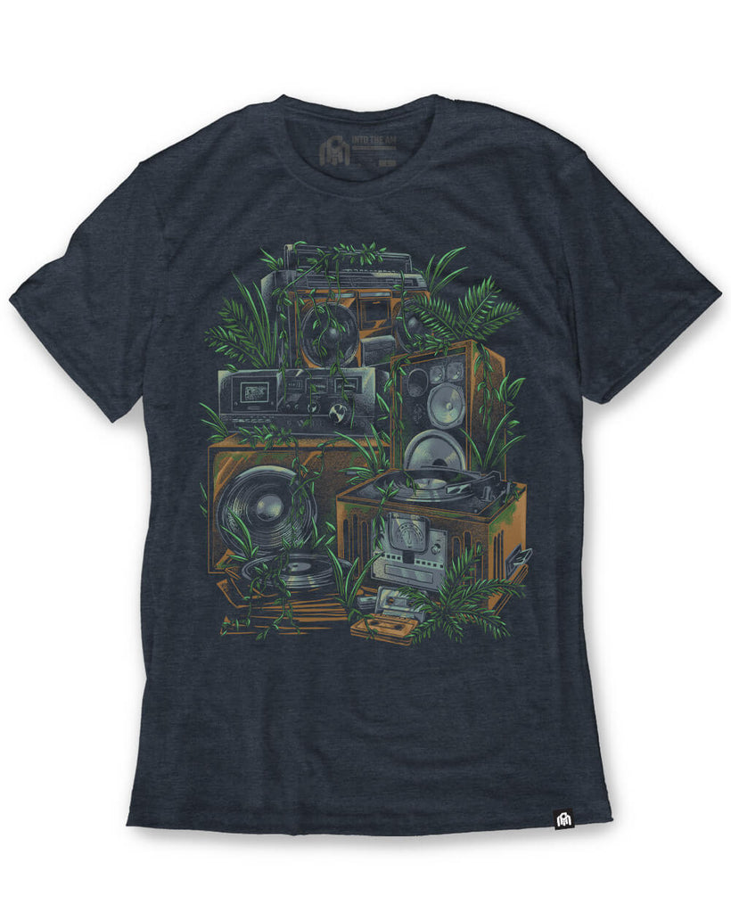 Forest Frequency Tee-Navy-Regular--Mock---M