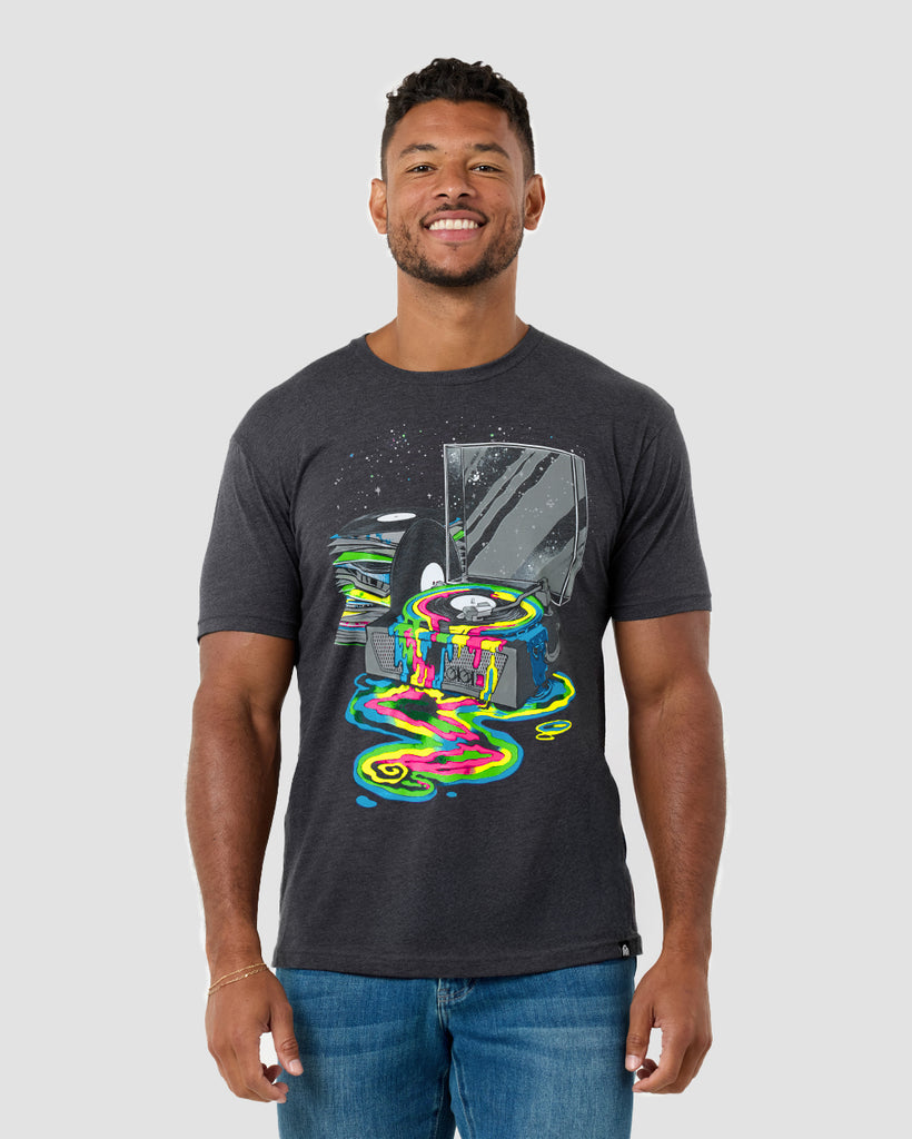 Galactic Grooves II Tee-Charcoal-Regular-Front--Nico---L
