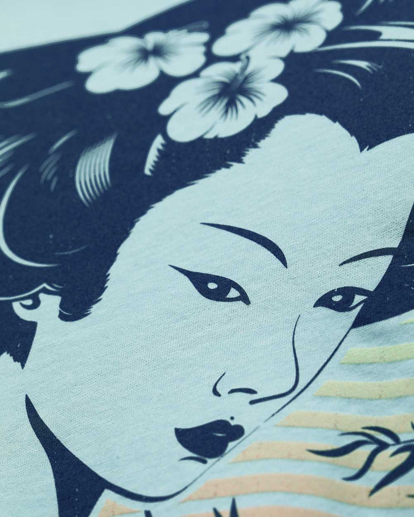 Geisha Grace Tee-Light Blue-Detail1