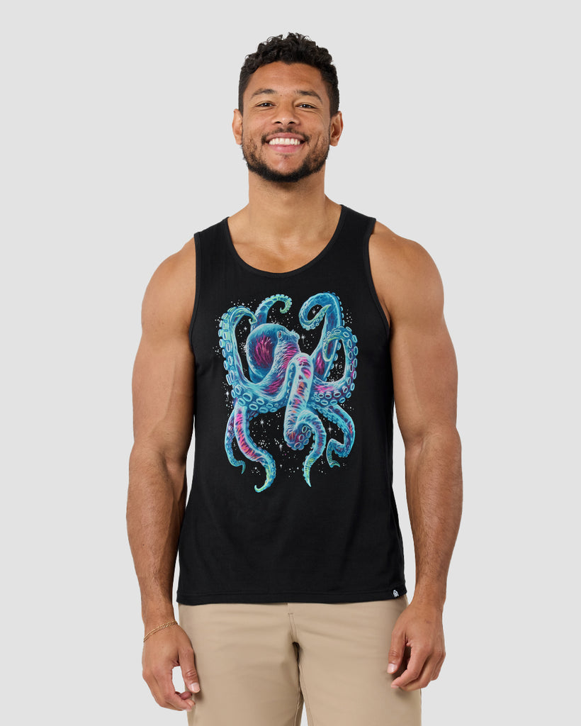 Gleaming Octo Glow-in-the-Dark Tank-Black-Regular-Front--Nico---L