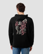 Eternal Blossom Hoodie-Black-Regular-Back--Model---L
