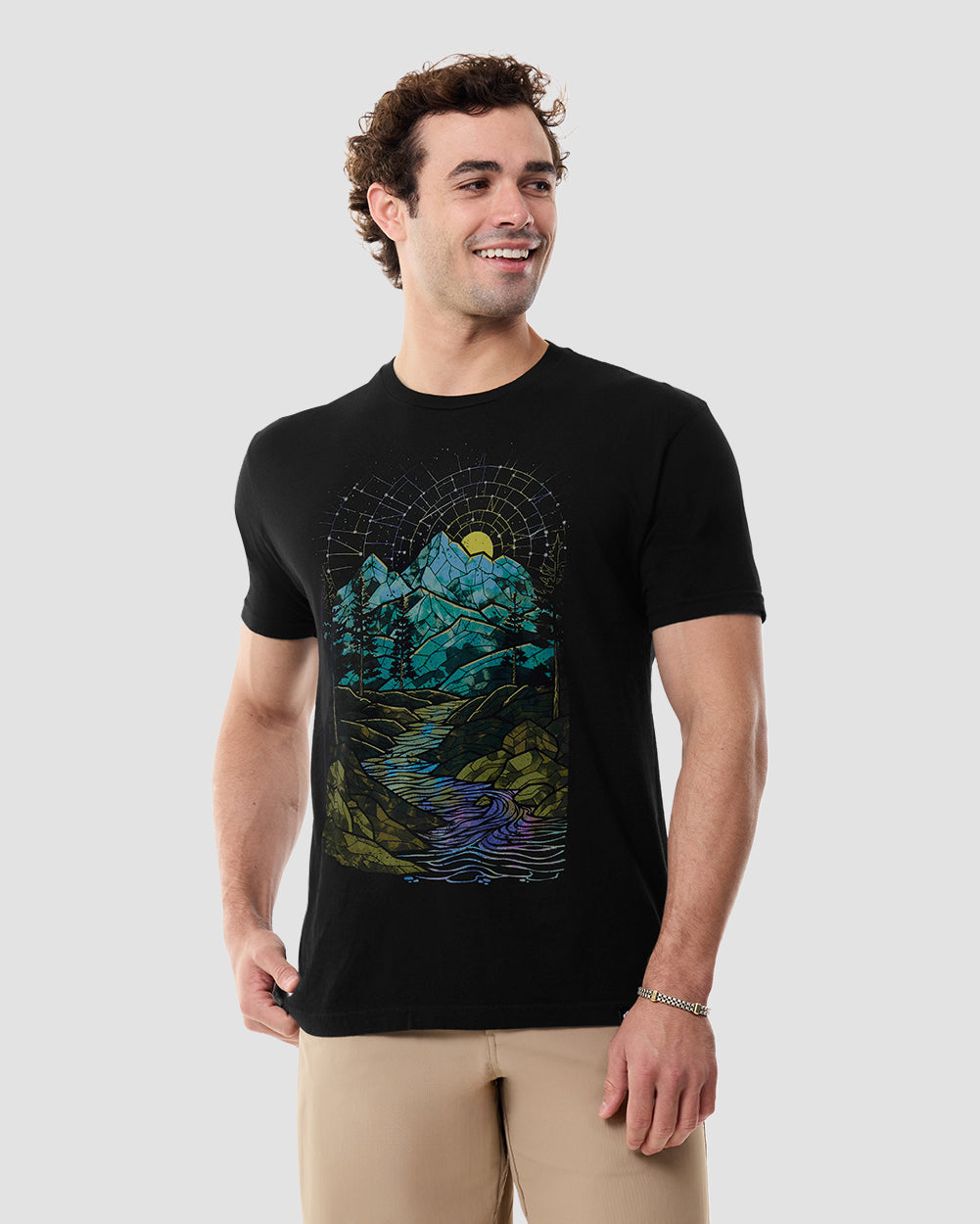 Mountain Mosaic Vintage Tee-Vintage Black-Regular-Front--Chase---M