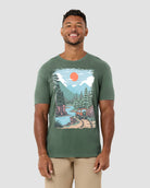 Offroad Escape Vintage Tee-Vintage Royal Pine-Front--Model---M-Regular