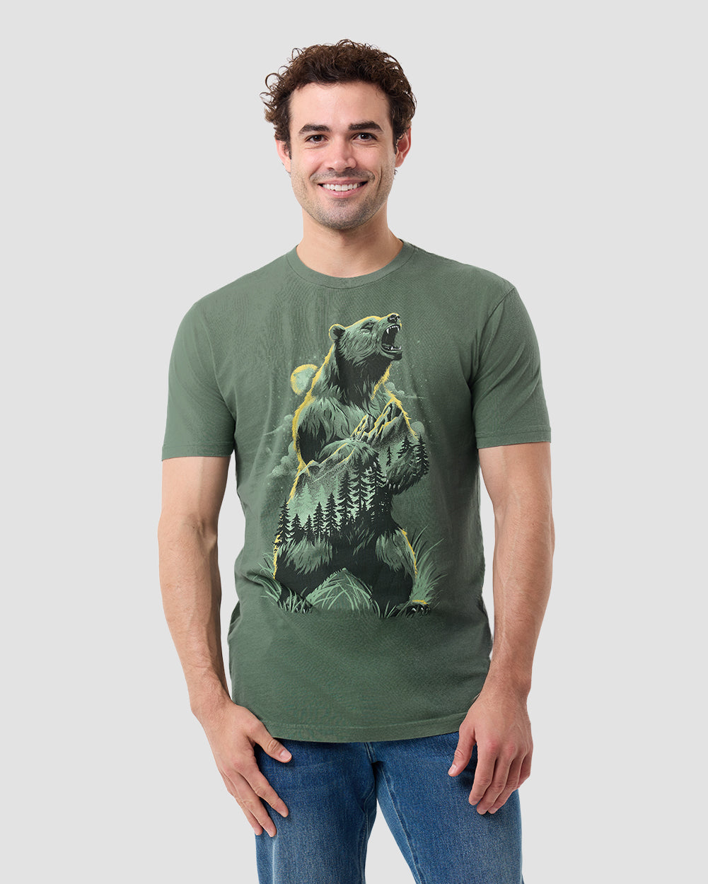 Primal Pines Vintage Tee-Vintage Royal Pine-Regular-Front--Model---L